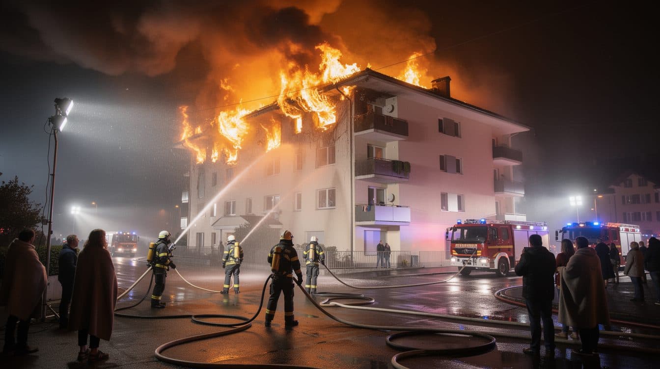 Incendie à Saint-Gall : neuf blessés et deux disparus après un violent feu dans un immeuble