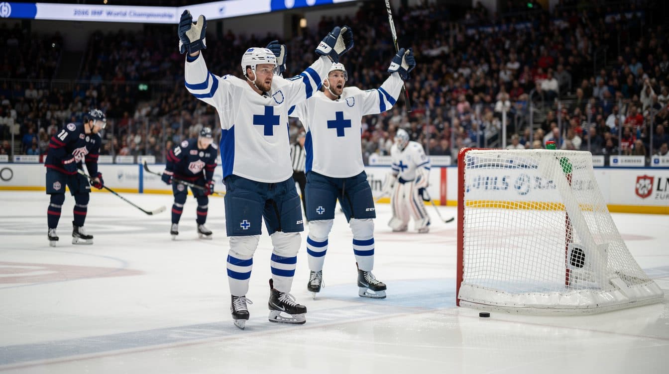 La Finlande domine les États-Unis lors du Championnat du monde de hockey sur glace
