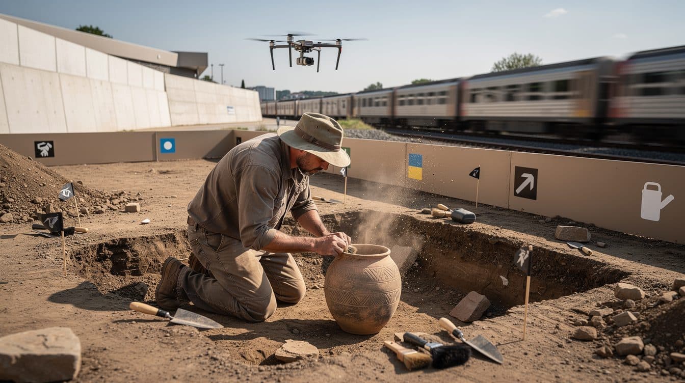 Un vaste cimetière de l’âge du Bronze découvert sous les voies ferrées du Brandebourg
