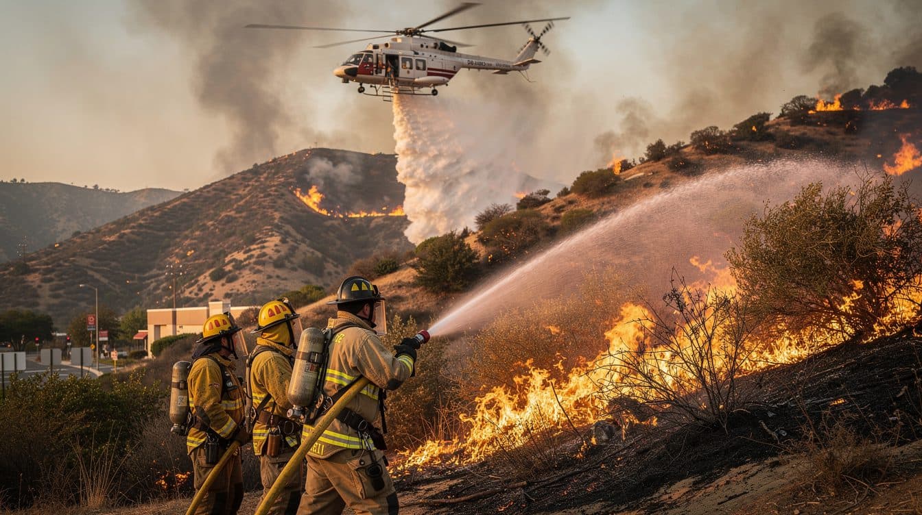 Feux de forêt en Californie du Sud : les pompiers progressent malgré de nouveaux départs