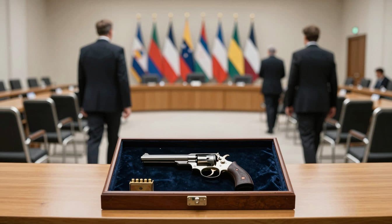 Un revolver et des munitions en cadeau d'hospitalité : Erdoğan surprend les participants au sommet de l'Otan avec des armes à feu