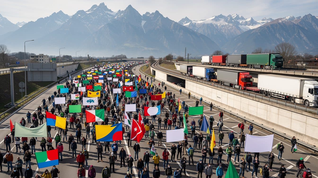 Manifestation historique sur le Brenner : l’autoroute bloquée pour dénoncer le « cauchemar du transit »