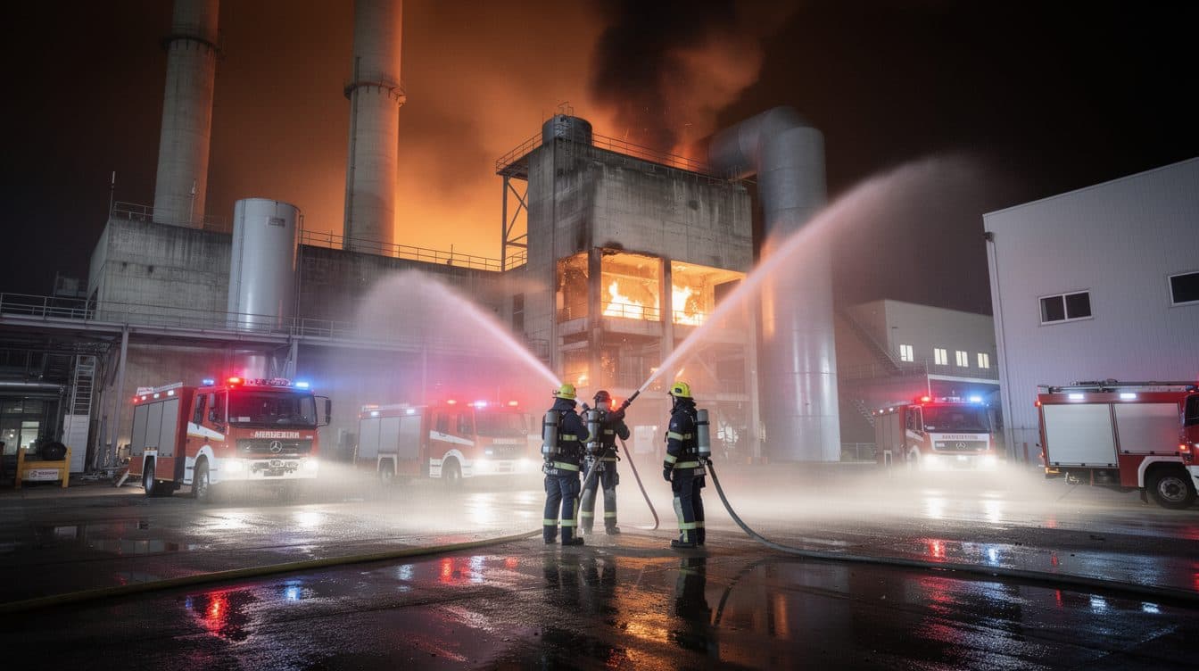 Incendie dans une centrale thermique de Dresde : un homme de 59 ans intoxiqué par les fumées