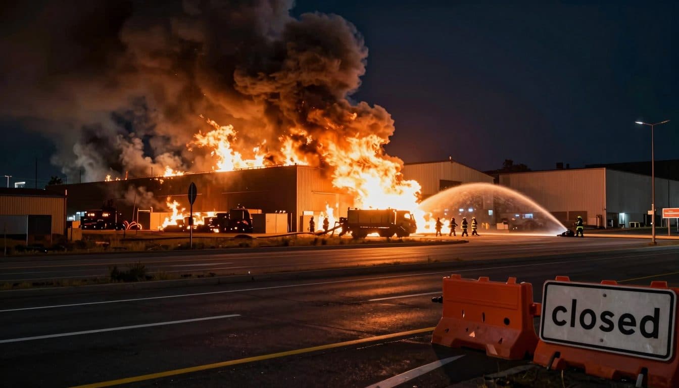 Incendie majeur dans une entreprise de recyclage à Vienne : l'A23 reste fermée après le sinistre à Donaustadt