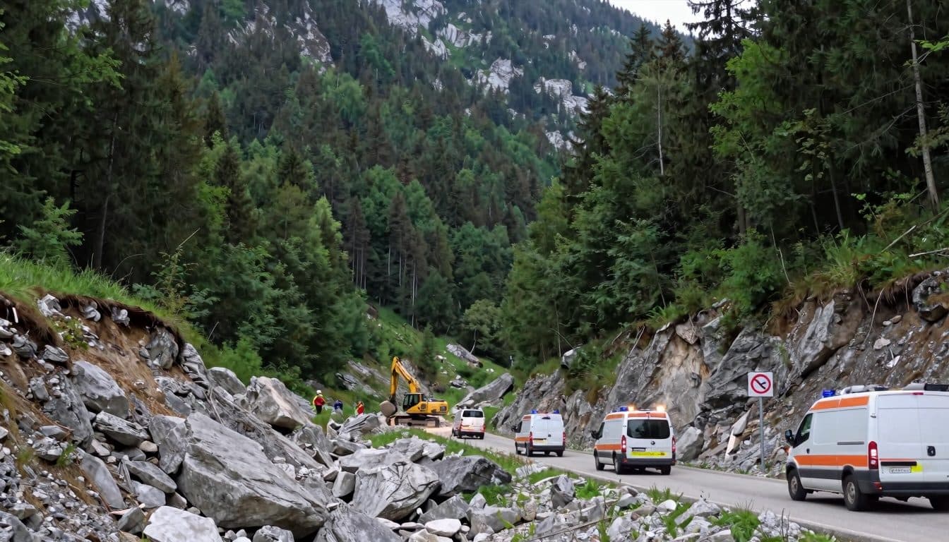 Un homme de 57 ans fait une chute de vingt mètres avec une pelleteuse en Carinthie et est éjecté de la cabine