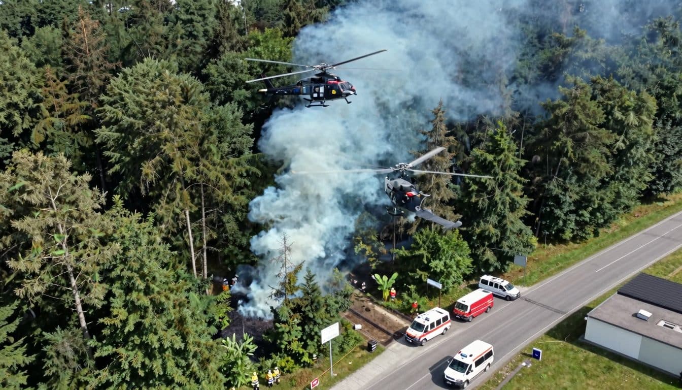 Incendie majeur dans la forêt de Föhrenwald : des munitions provoquent des semaines de travaux d'extinction