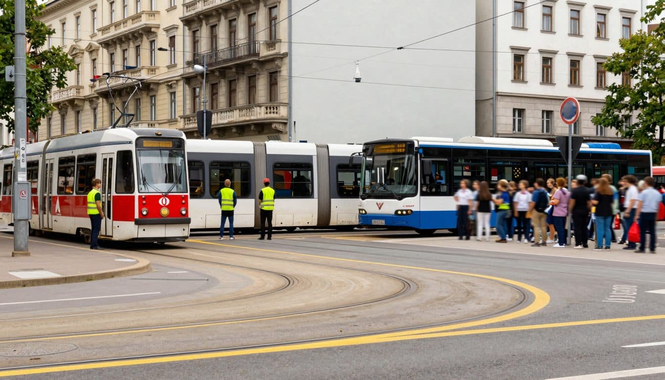 Bus entre en collision avec un tramway sur le Mariahilfer Gürtel : trois passagers légèrement blessés
