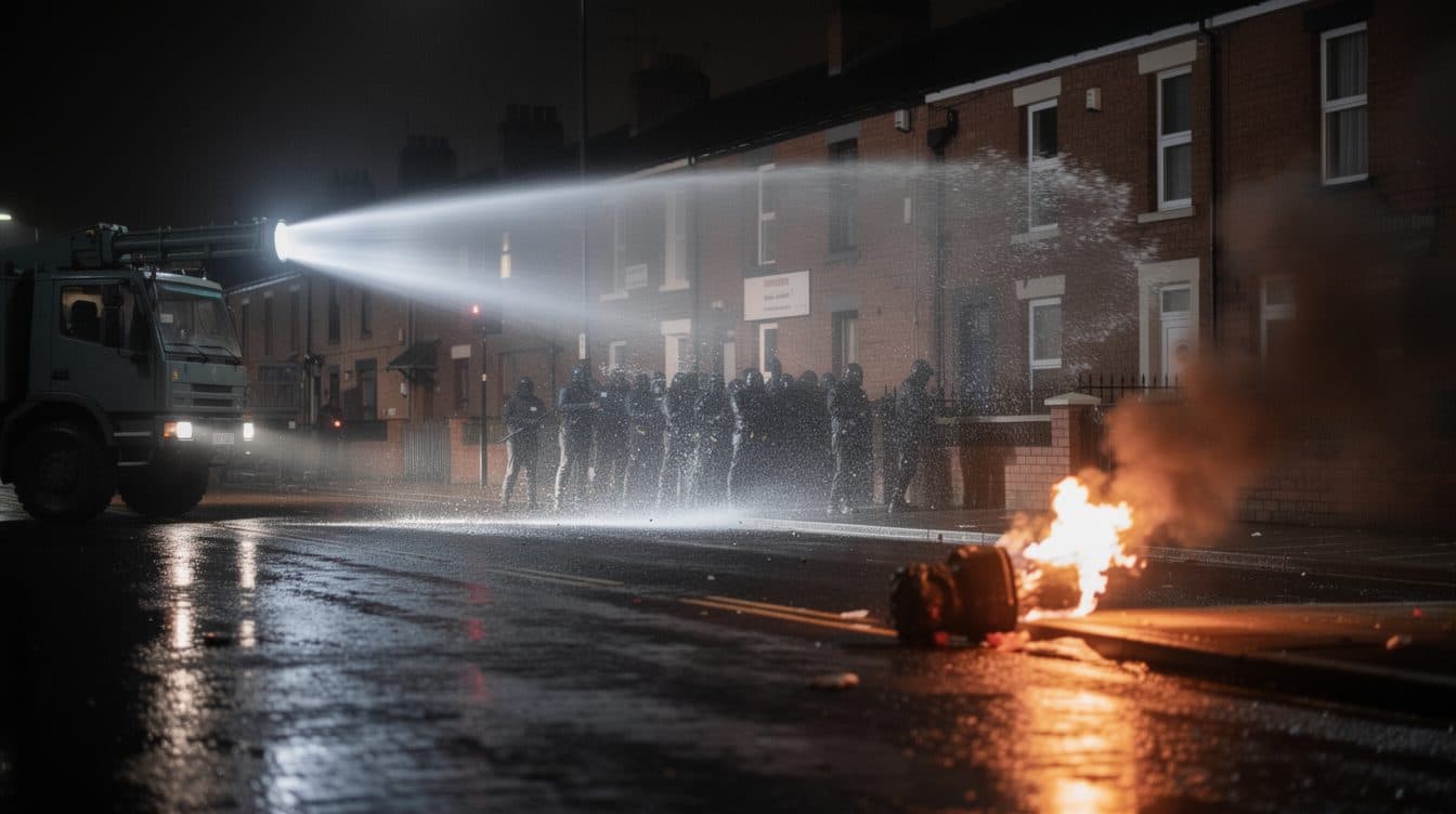 Les troubles à Belfast se poursuivent pour une deuxième nuit alors que la police utilise des canons à eau après une agression au couteau