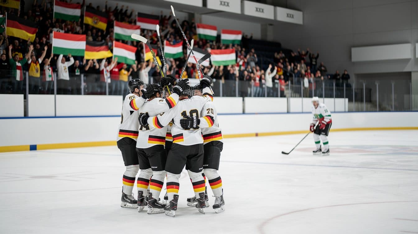 L'Allemagne domine la Hongrie lors de la Coupe du monde de hockey sur glace