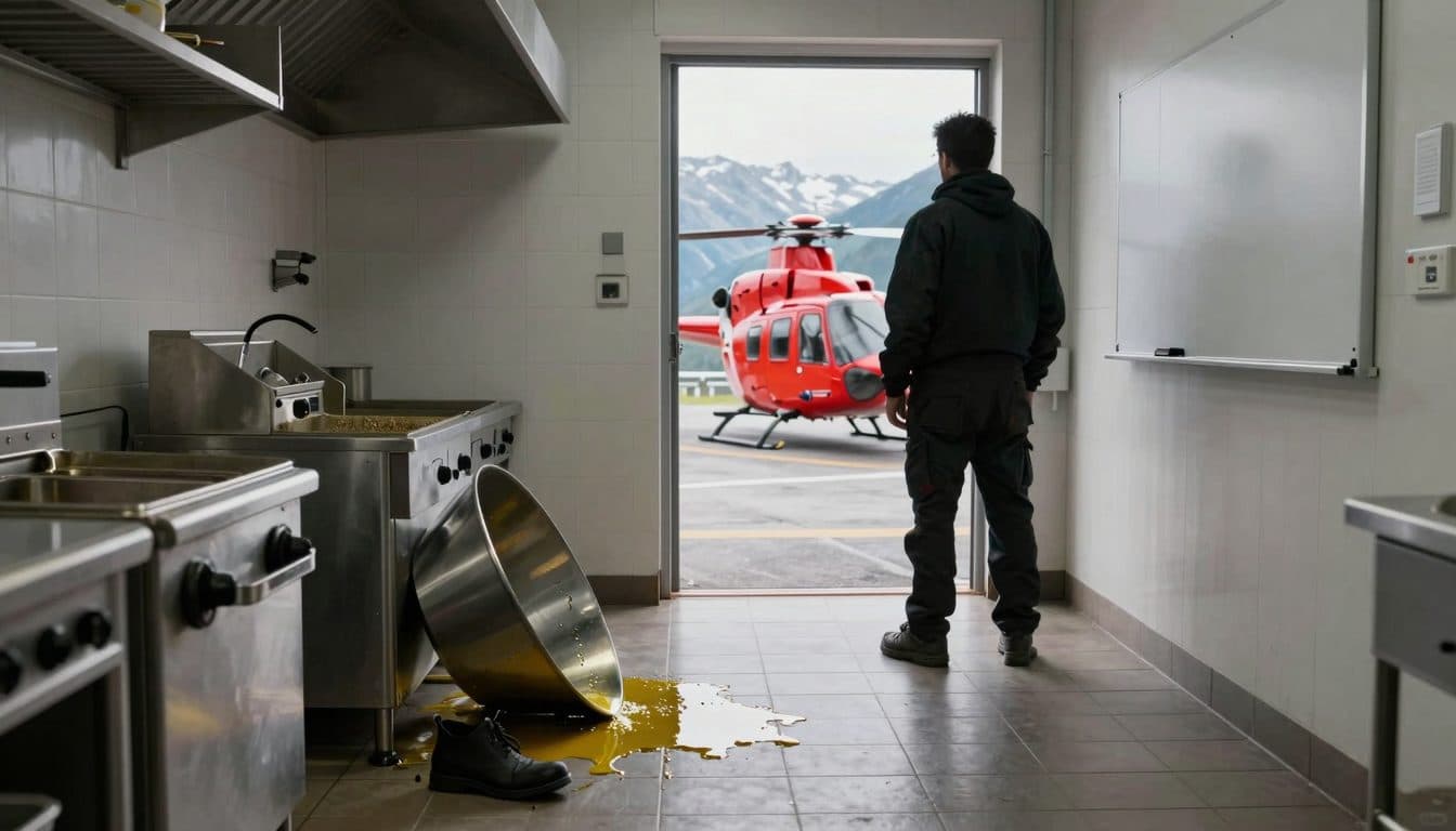 Brûlures graves dans une cuisine de restauration : une femme en Styrie transportée à l'hôpital en hélicoptère
