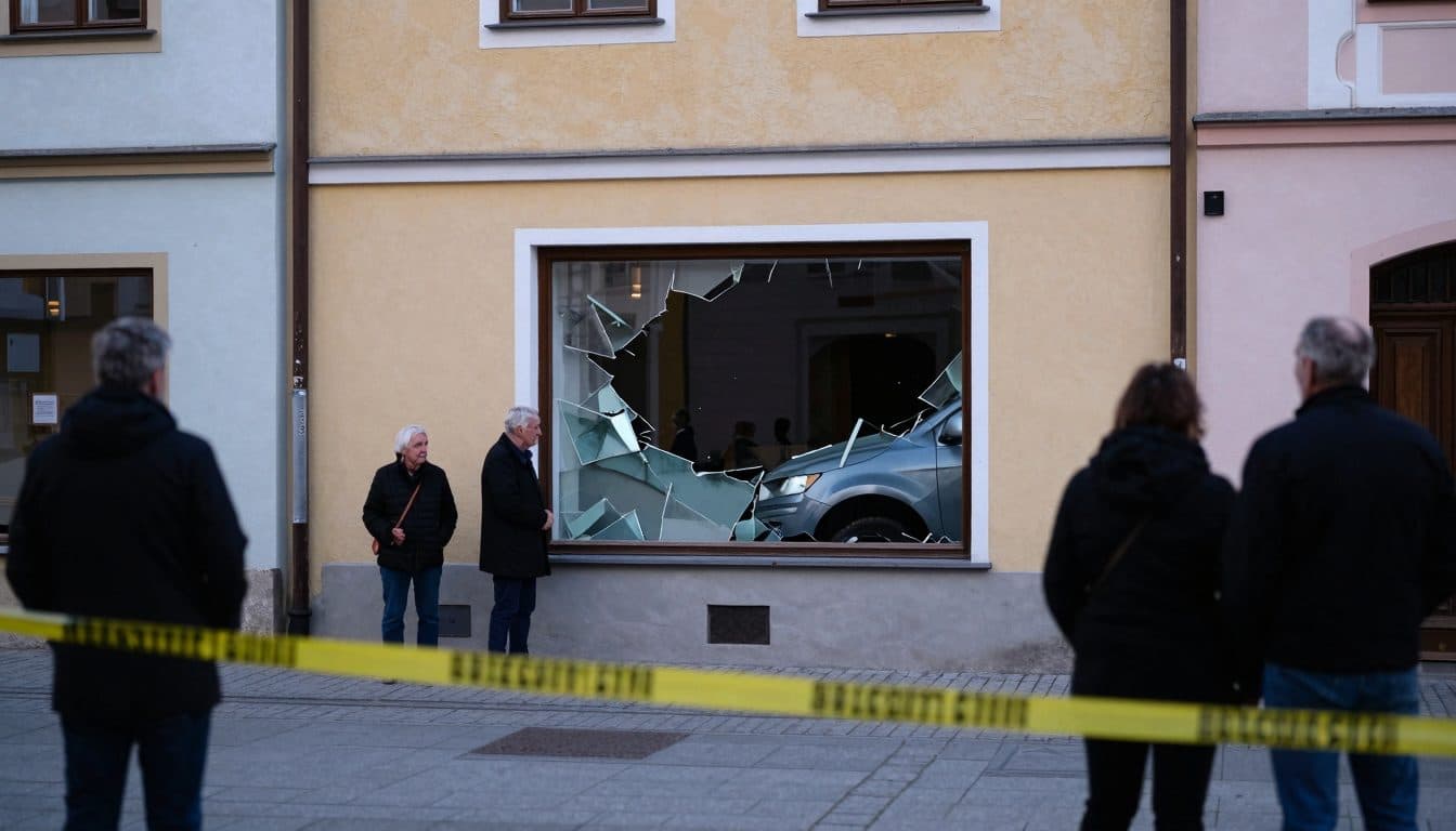 Une voiture conduite par un octogénaire percute la vitrine d'un magasin à Klosterneuburg et blesse son épouse