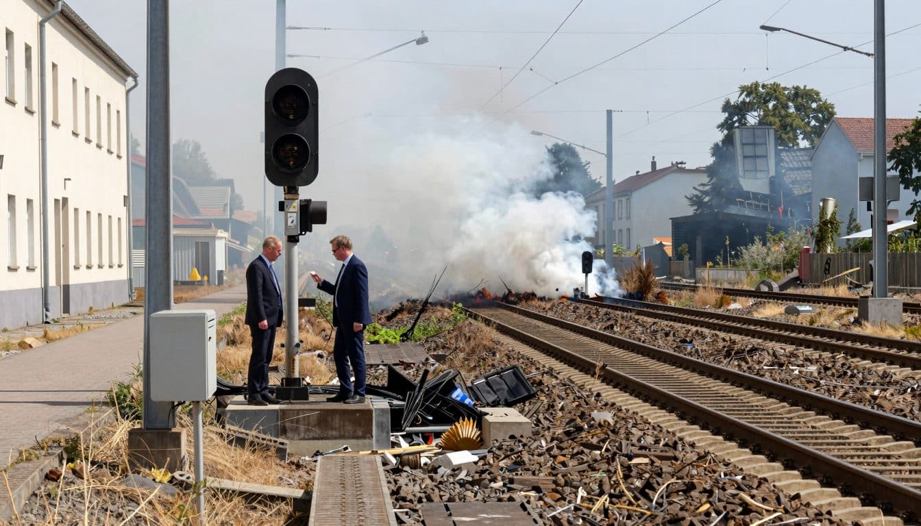 Sabotage sur la ligne Düsseldorf-Cologne : un groupe d'extrême gauche revendique un incendie criminel