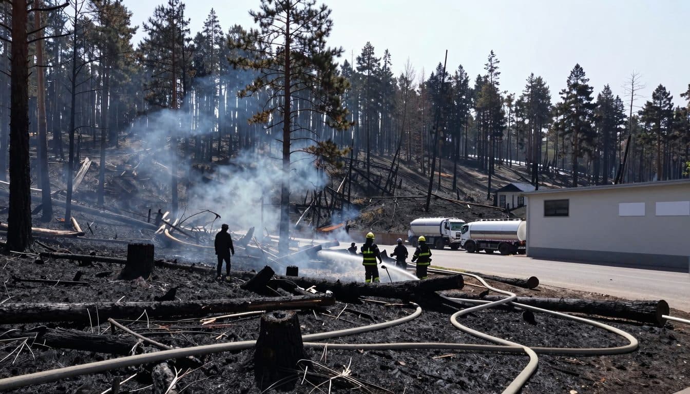 Incendie de forêt près de Bad Schwalbach : 20 000 mètres carrés de surface détruits, les opérations d'extinction se poursuivent