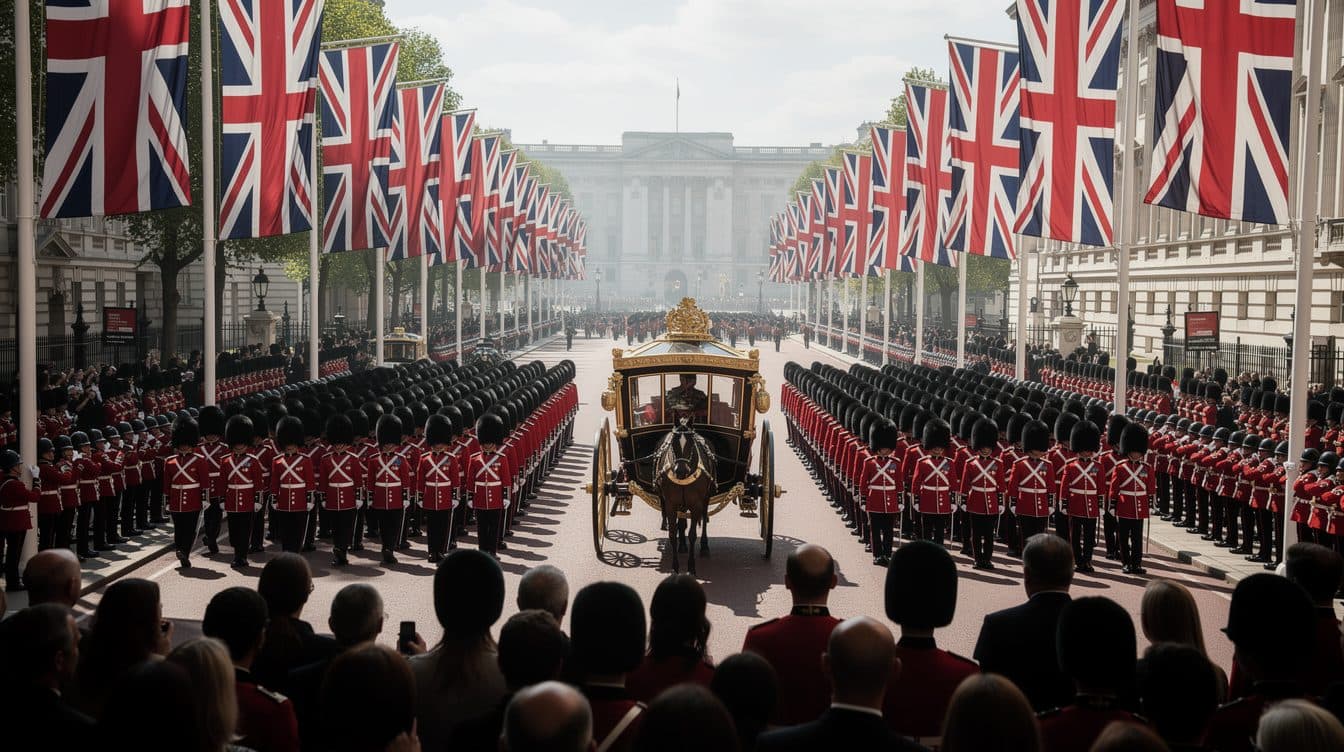 La princesse Kate à Trooping the Colour dans une robe bleu ciel Catherine Walker avec une référence à Diana