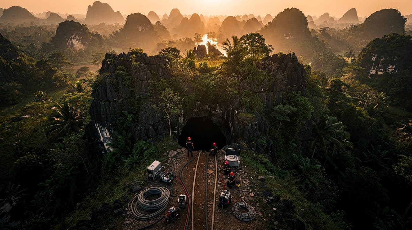Laos : espoir pour des chercheurs d’or piégés dans une grotte inondée