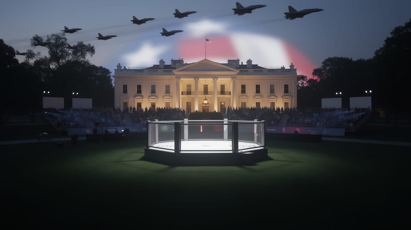 Trump célèbre son 80e anniversaire avec un combat de l'UFC en cage sur la pelouse de la Maison-Blanche