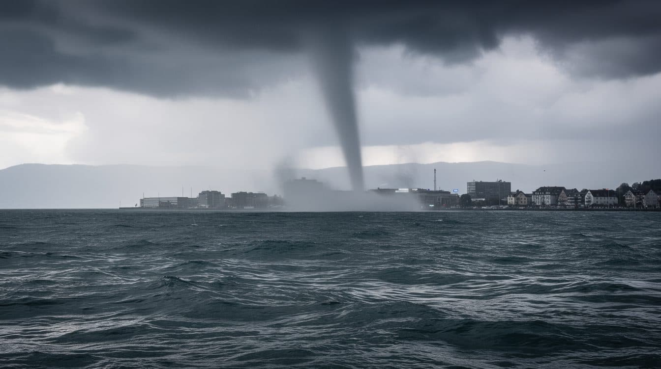 Trombe marine observée sur le lac de Constance près de Lindau