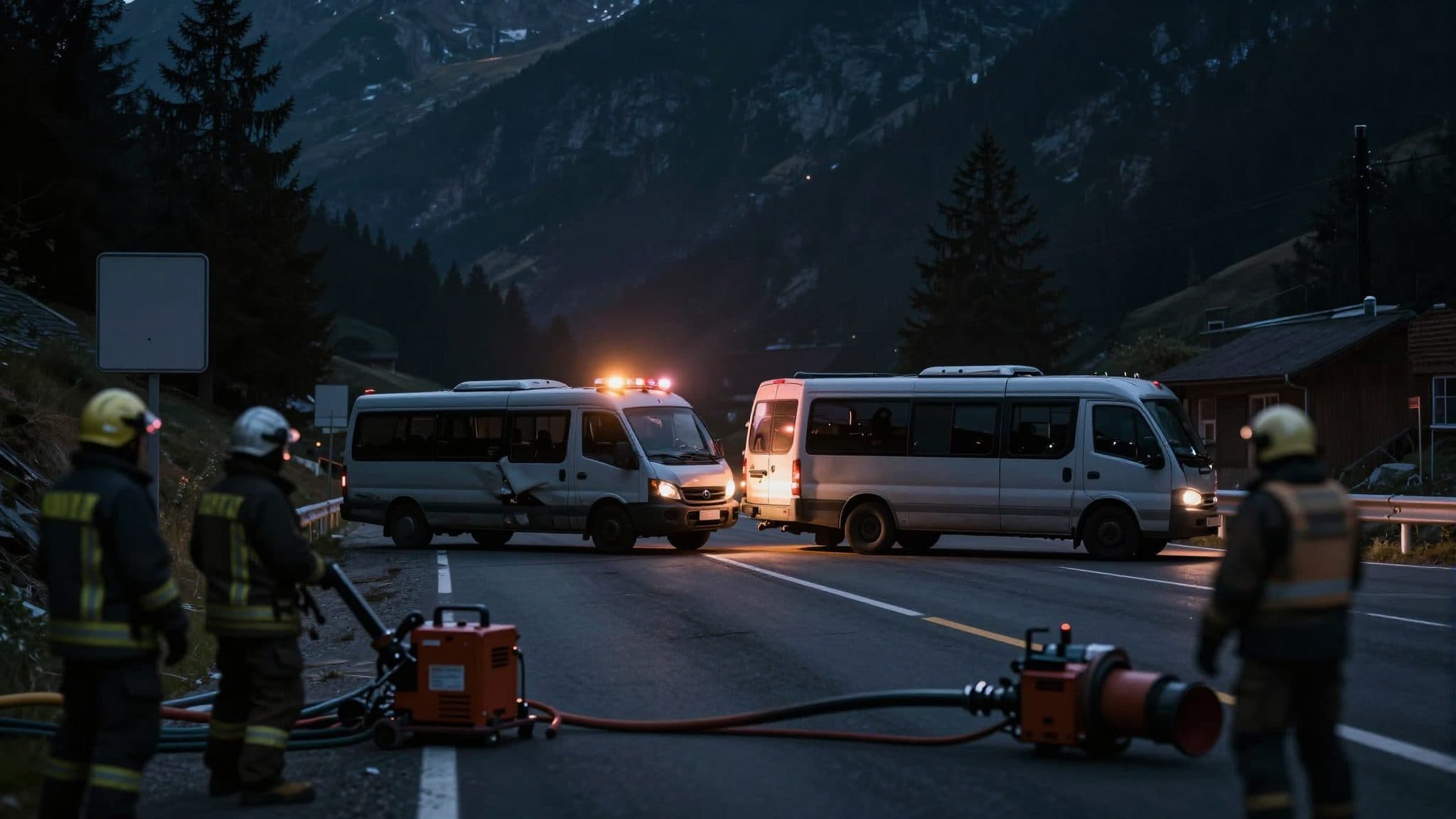 Accident grave de bus à Piesendorf : un mort et sept blessés après une collision frontale