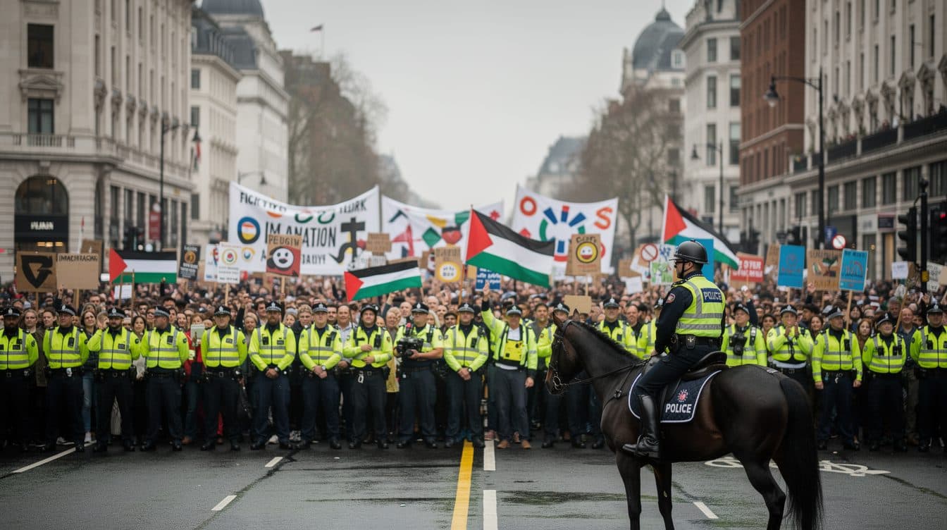 Londres déploie 4 000 policiers pour des manifestations et un match de football
