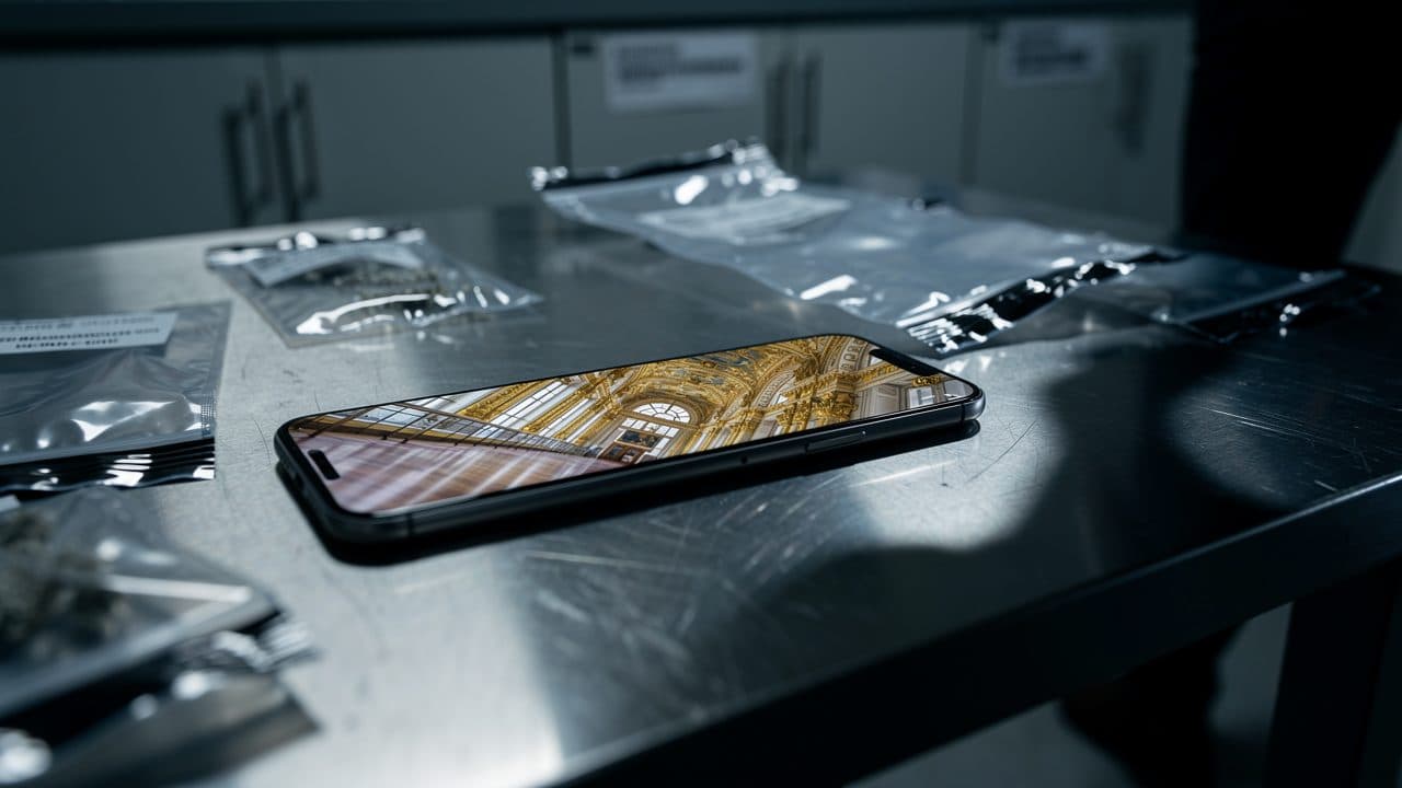 Nouvelle piste dans le vol de bijoux au Louvre : des photos découvertes sur les téléphones de voleurs de fret belges