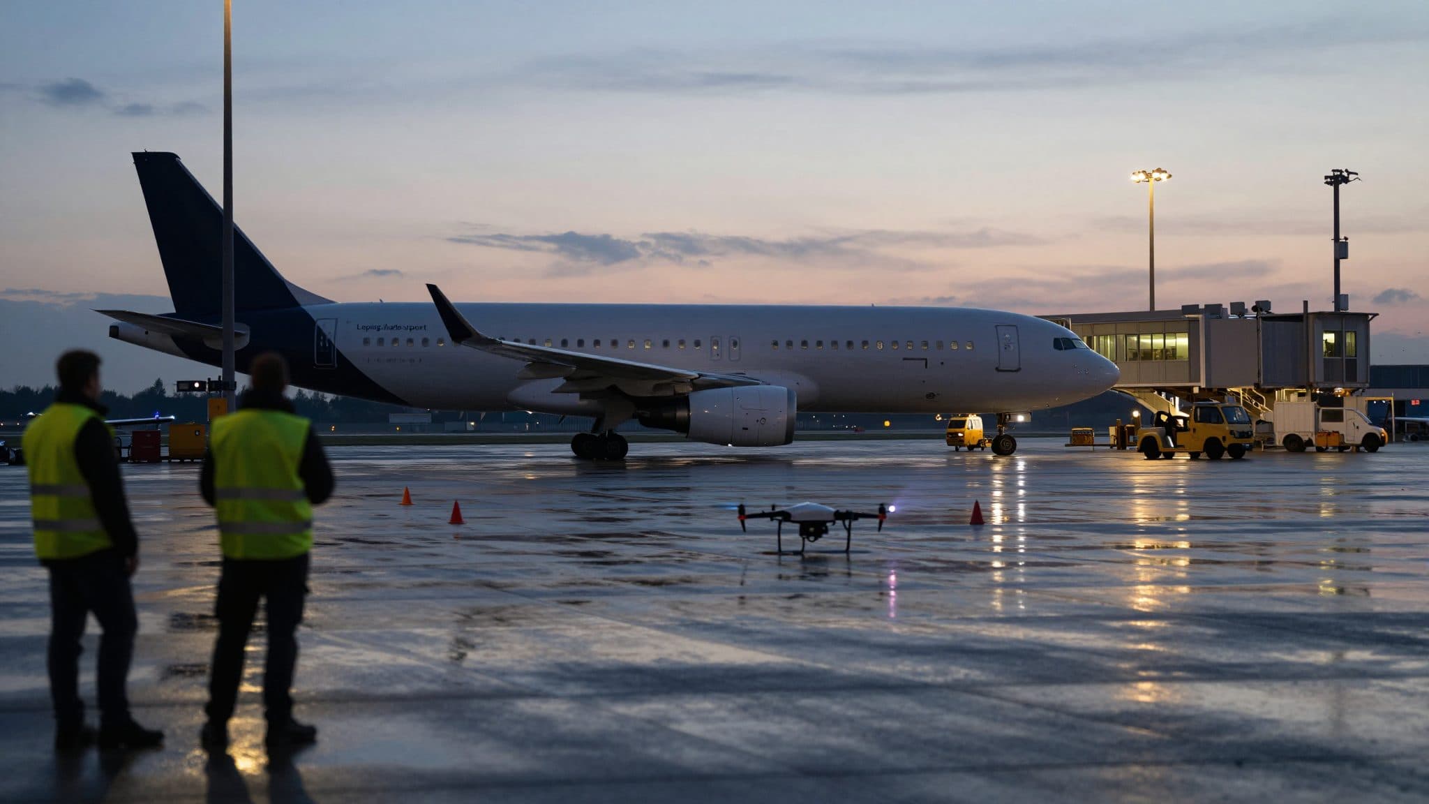Drone explosif au-dessus d'un avion ukrainien à l'aéroport de Leipzig