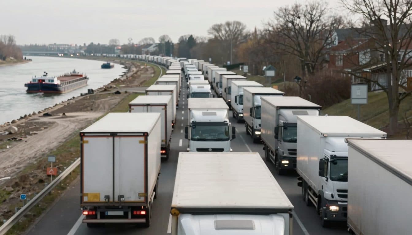 Levée de l'interdiction de circulation des poids lourds le dimanche : le transport routier ne peut pas compenser les arrêts de la navigation