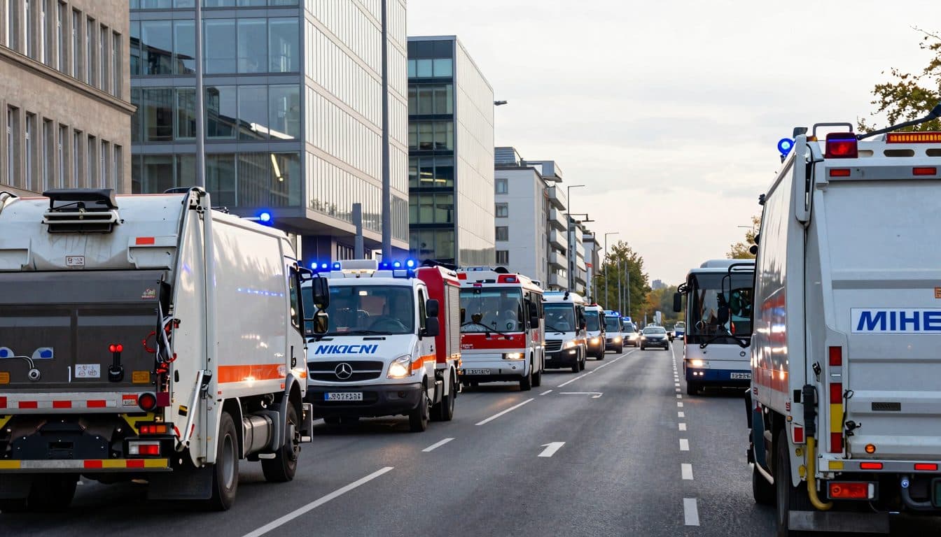 Les communes de Rhénanie-du-Nord-Westphalie se rendent à Berlin avec des gyrophares et réclament une aide d'urgence