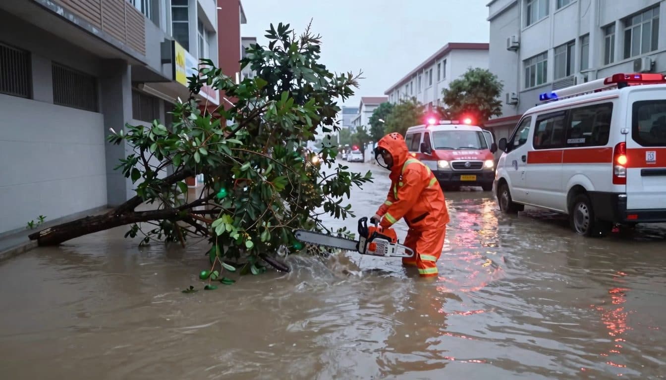 Le typhon « Bavi » frappe l'est de la Chine – le tempête s'affaiblit, de fortes pluies persistent