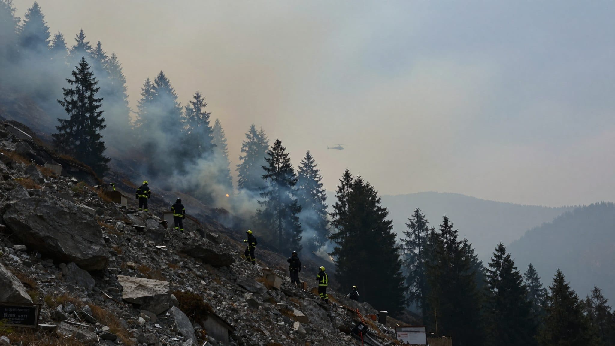 Un coup de foudre déclenche un incendie de forêt au Rogerkogel au Tyrol