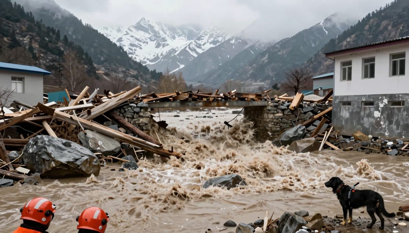 Coulée de boue dans l'Himalaya détruit des villages le long du Bhotekoshi – les recherches des disparus se poursuivent