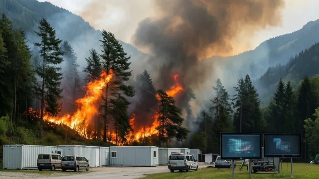 Un incendie de forêt se propage rapidement près de Graz en raison des vents violents