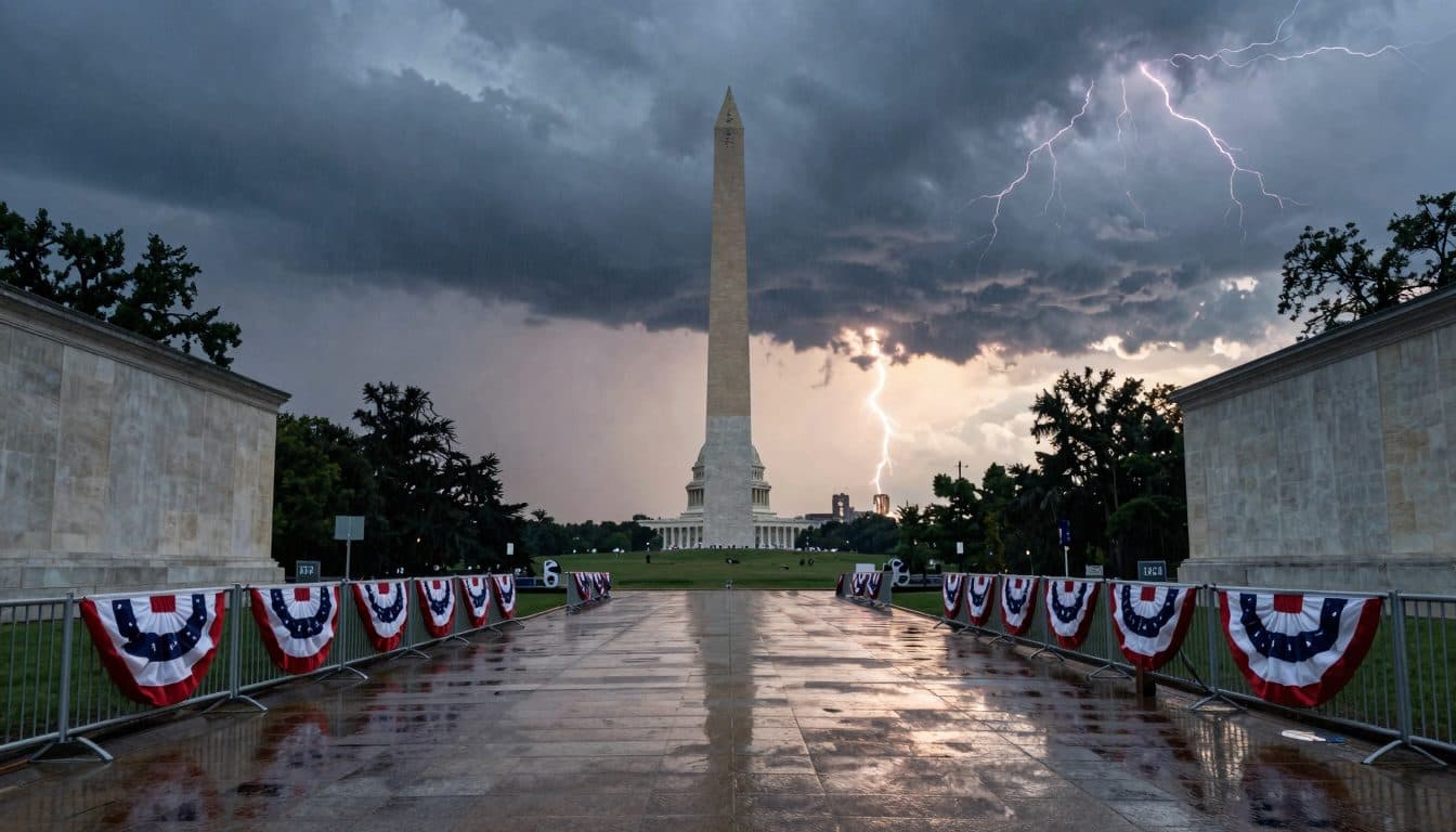 Les États-Unis célèbrent leur 250ᵉ anniversaire – La chaleur et un orage perturbent les festivités à Washington