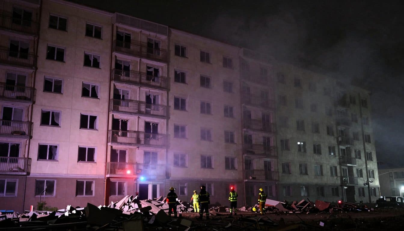 Une frappe de missile russe touche un immeuble résidentiel à Kyiv, faisant au moins quatre morts