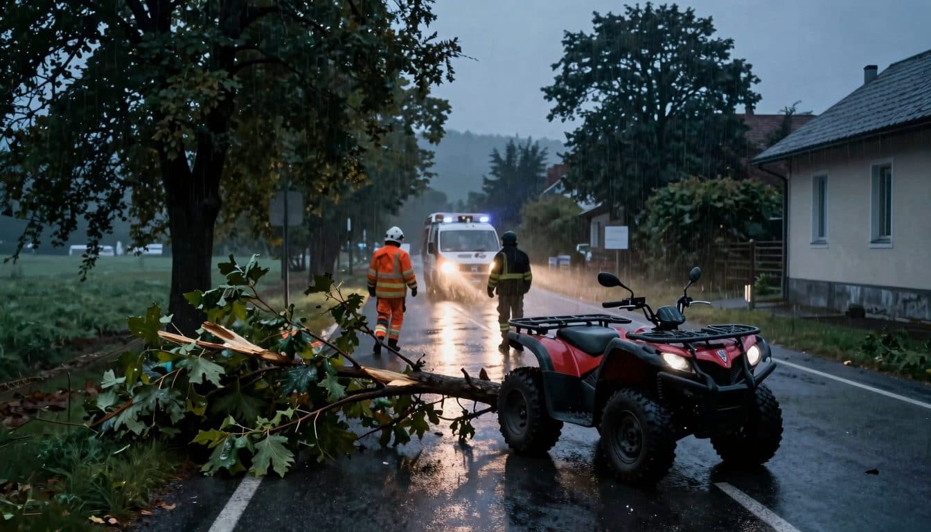 Accident mortel en Haute-Autriche : un homme de 26 ans écrasé par la branche d'un marronnier lors d'une tempête