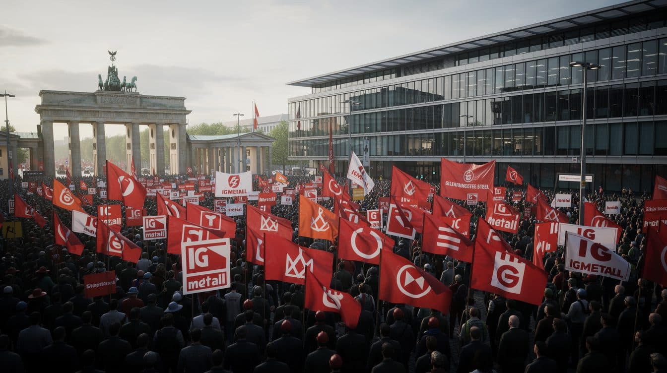 IG Metall mobilise environ un millier de sidérurgistes à Berlin face à la crise de l'acier