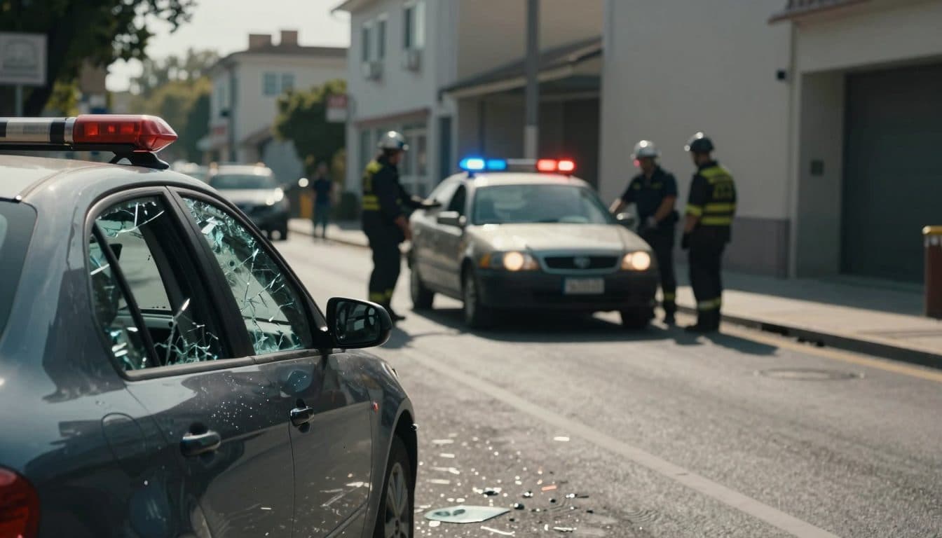 Un tout-petit libéré d'une voiture verrouillée à Riedlingsdorf après que les secours ont brisé une vitre latérale