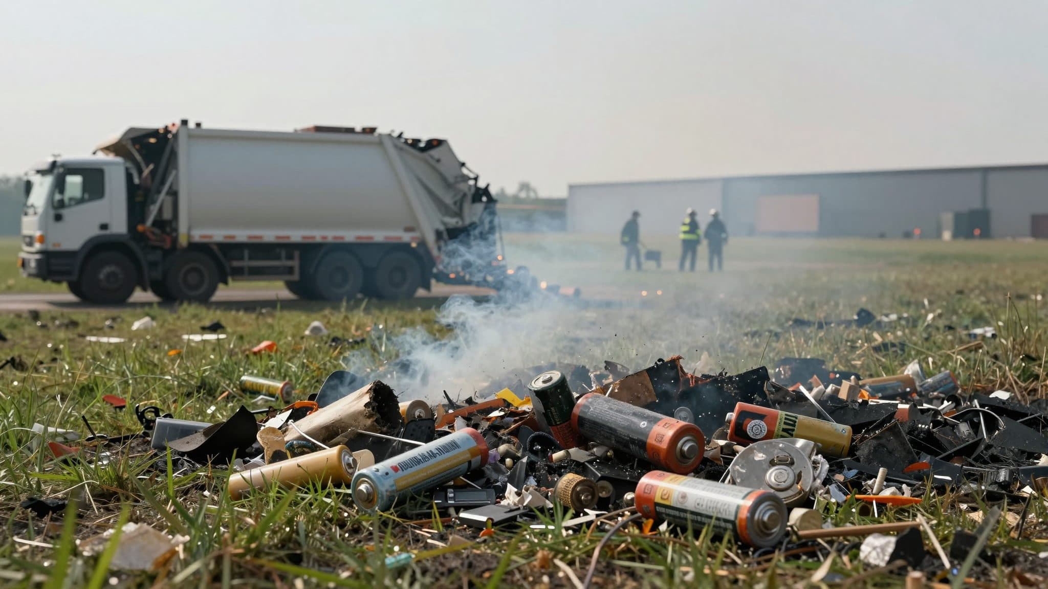 Batterie mal éliminée provoque une flamme dans un camion-poubelle en Carinthie