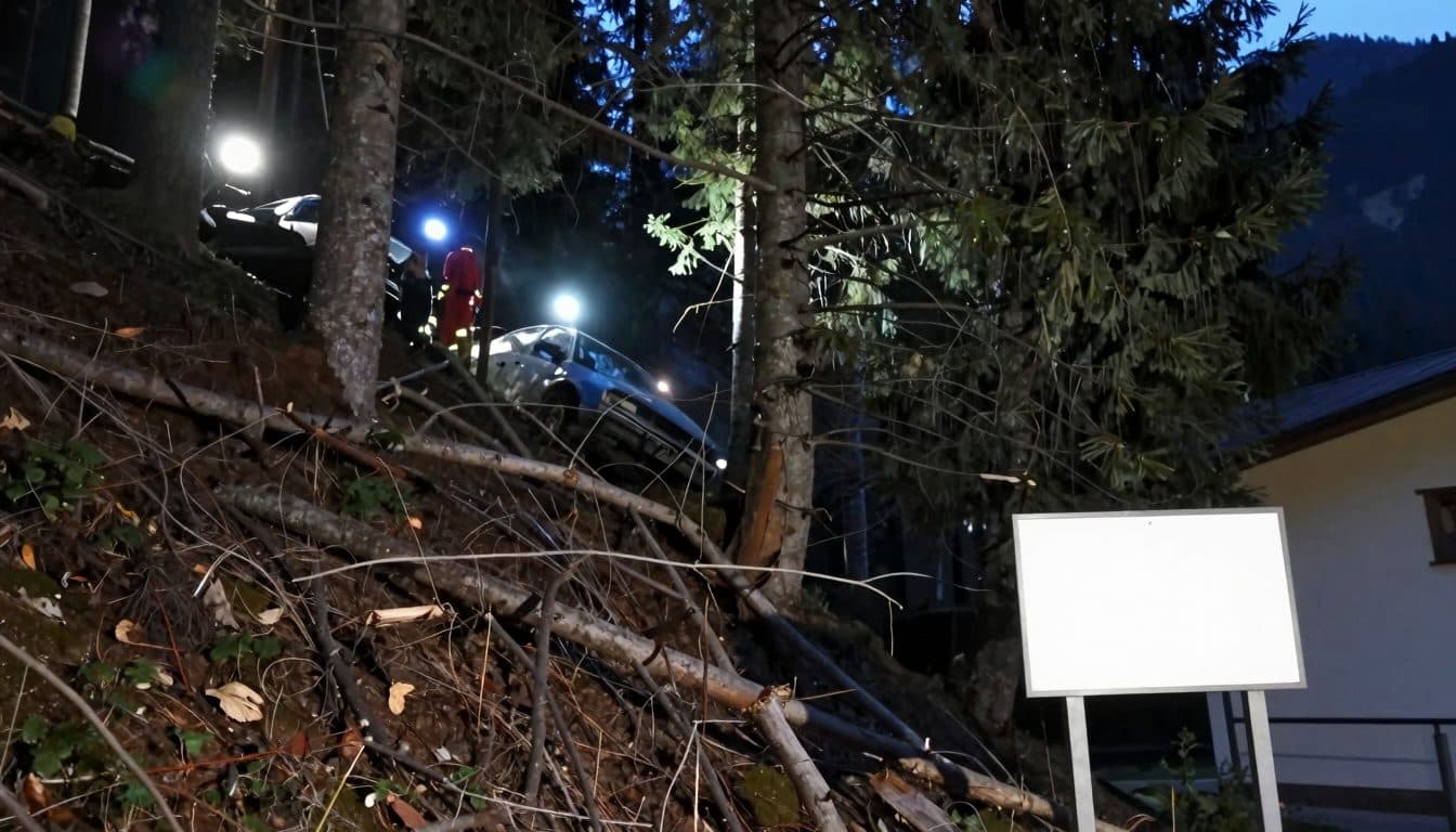 Un conducteur alcoolisé fait une chute de 50 mètres avec sa voiture dans la forêt