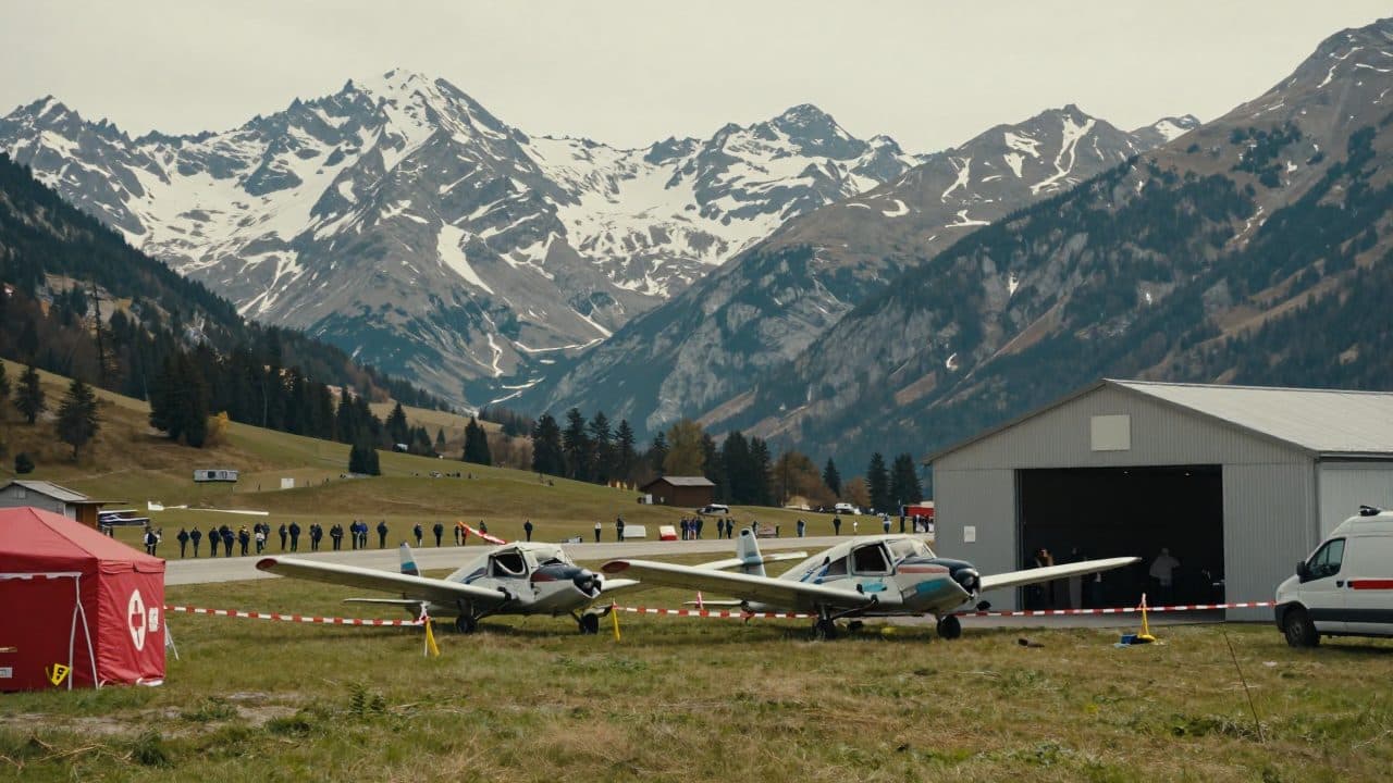 Collision de deux petits avions lors d'un rassemblement aéronautique à Krimml, dans le Pinzgau : deux blessés
