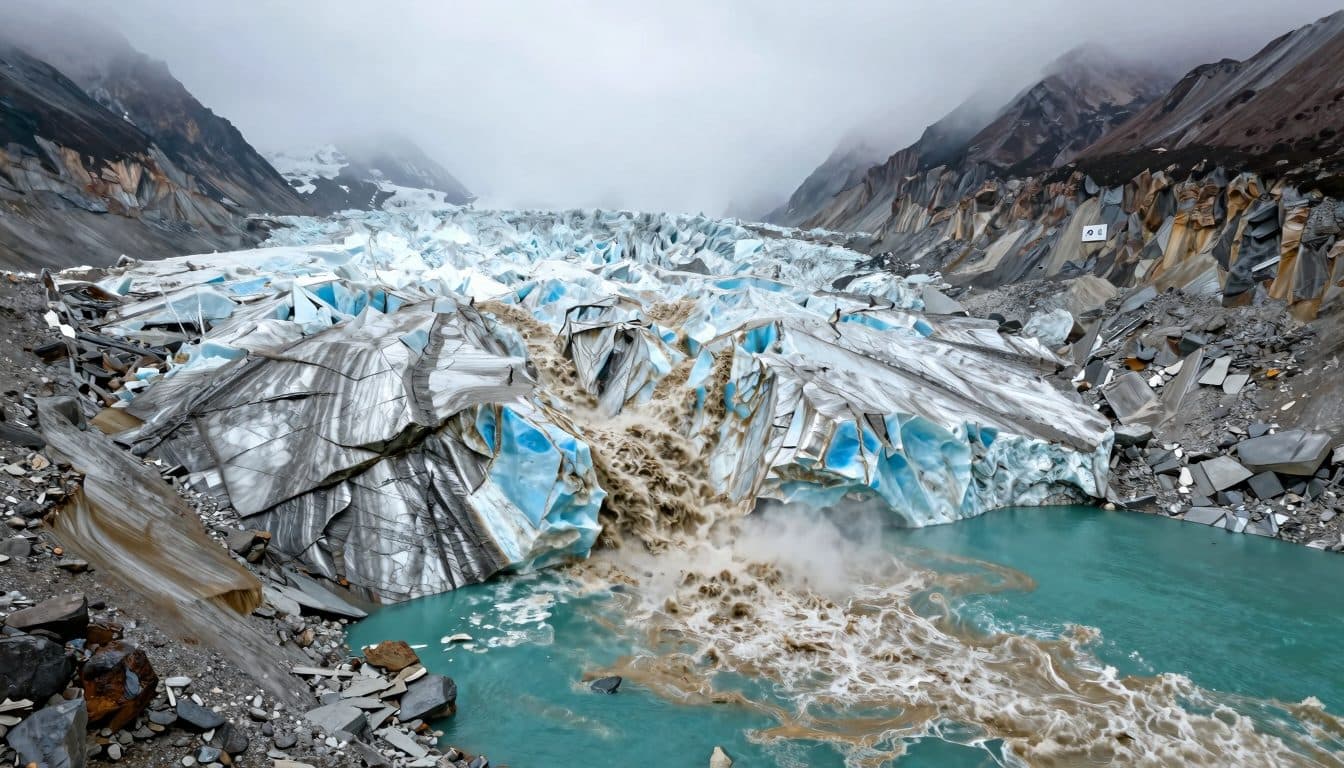 Un glacier en fonte lié à des inondations meurtrières au Népal alors que les risques climatiques s'intensifient