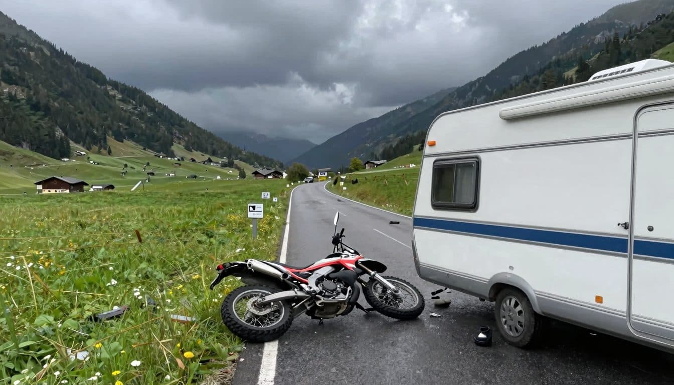 Un Allemand porte secours après un accident de moto en Carinthie et est lui-même blessé