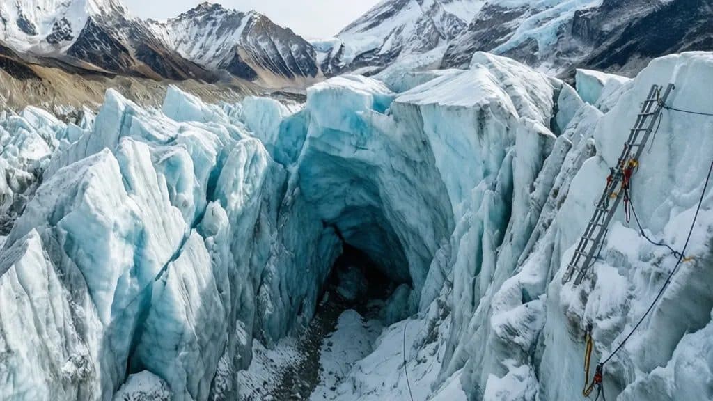 L'ascension de l'Everest perturbée par un sérac bloquant la route du camp de base