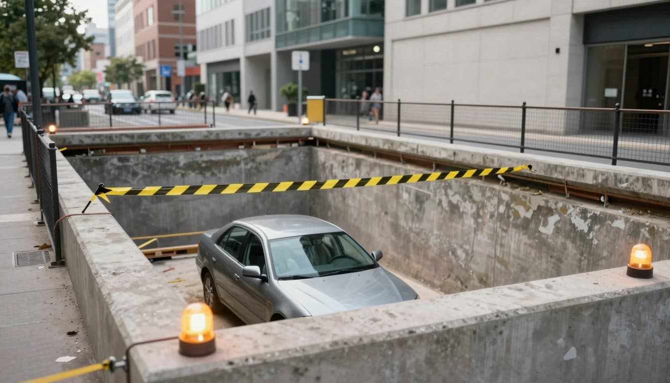 Une sexagénaire de 76 ans confond l'accélérateur et le frein et finit dans une fouille de construction à Kufstein