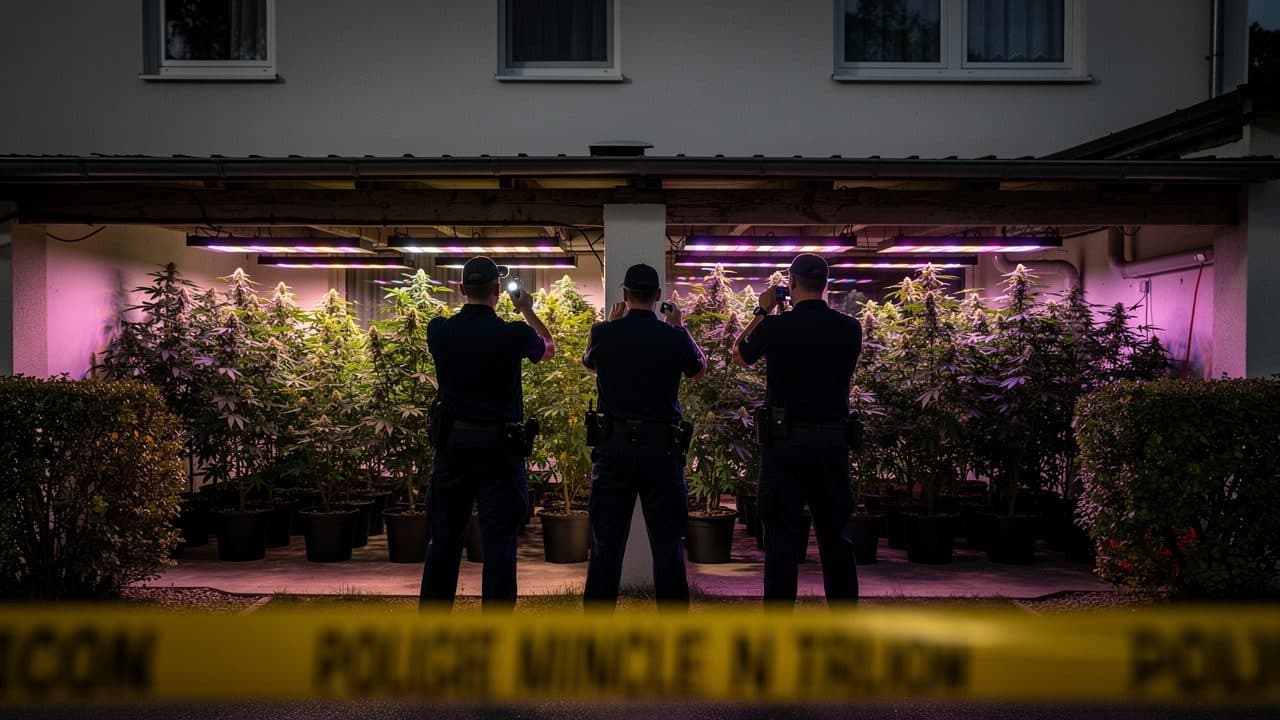 Trois personnes arrêtées en Basse-Autriche après la découverte par la police de deux plantations de cannabis dans un immeuble résidentiel