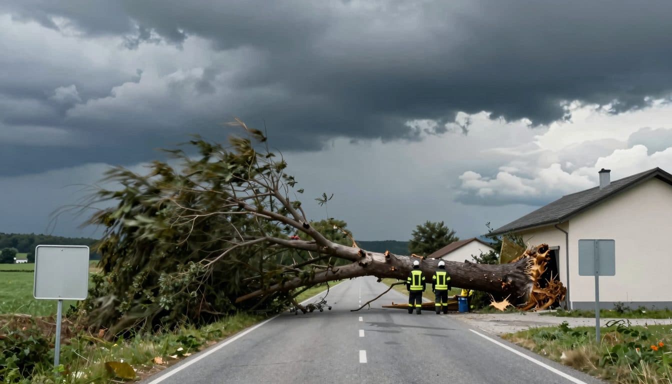 Des rafales de vent atteignant 100 km/h provoquent environ 150 interventions des pompiers en Haute-Autriche