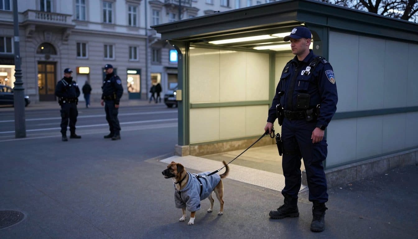 Homme de 28 ans arrêté à Vienne après une présumée maltraitance de son chien en pleine rue