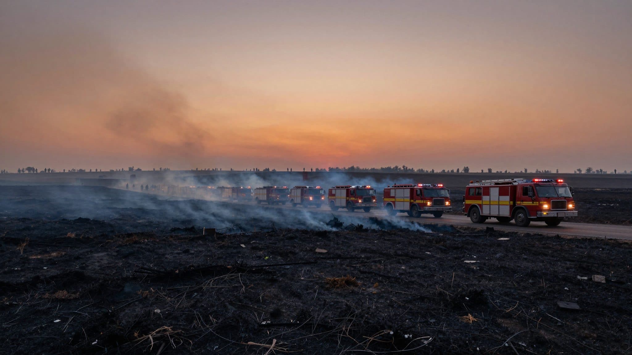 Incendie de champ près de l'aéroport de Vienne : 120 secouristes luttent six heures contre les flammes