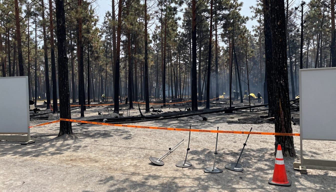 Incendie de forêt dans le Föhrenwald : un propriétaire concerné critique les autorités pour les frais de détection des munitions