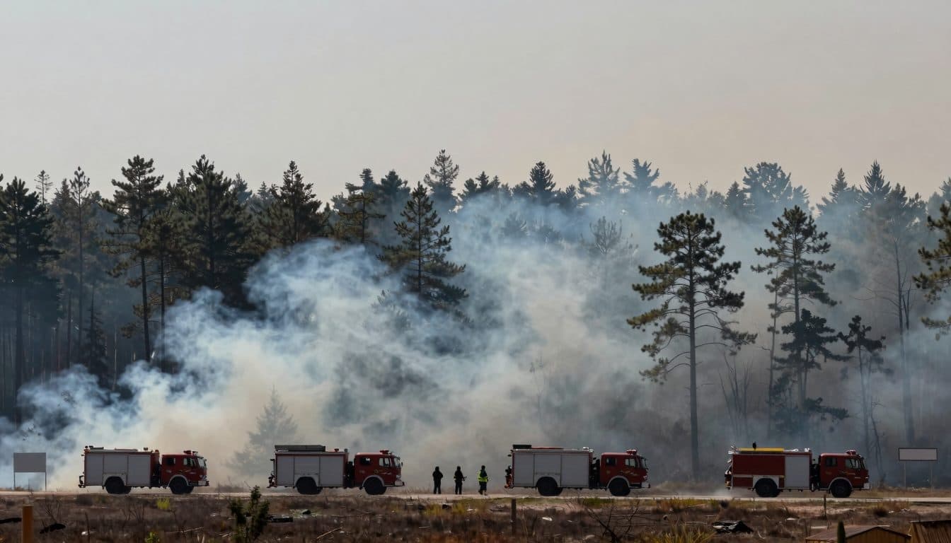 Föhrenwald près de Markt Piesting : 28 casernes de pompiers en intervention massive contre un incendie de forêt