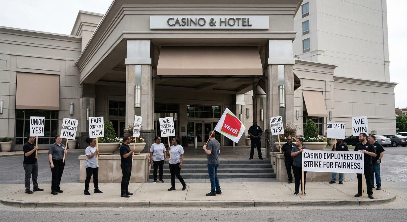 Les casinos du Bade-Wurtemberg menacés de paralysie par un appel à la grève de ver.di